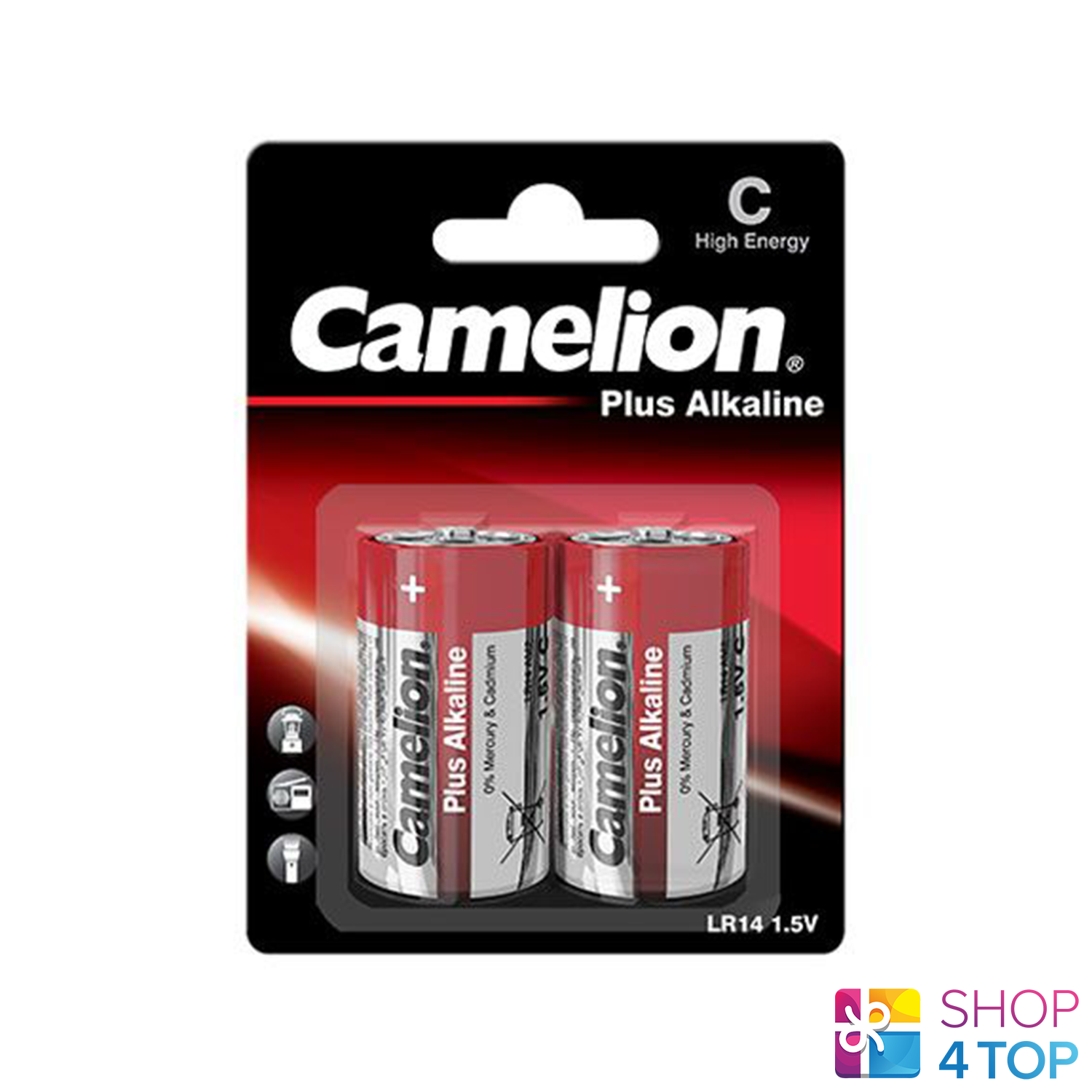 2 Camelion C Più Alcalino batteries LR14 MN1400 AM2 E93 1.5V 2BL Exp 2027 Nuovo