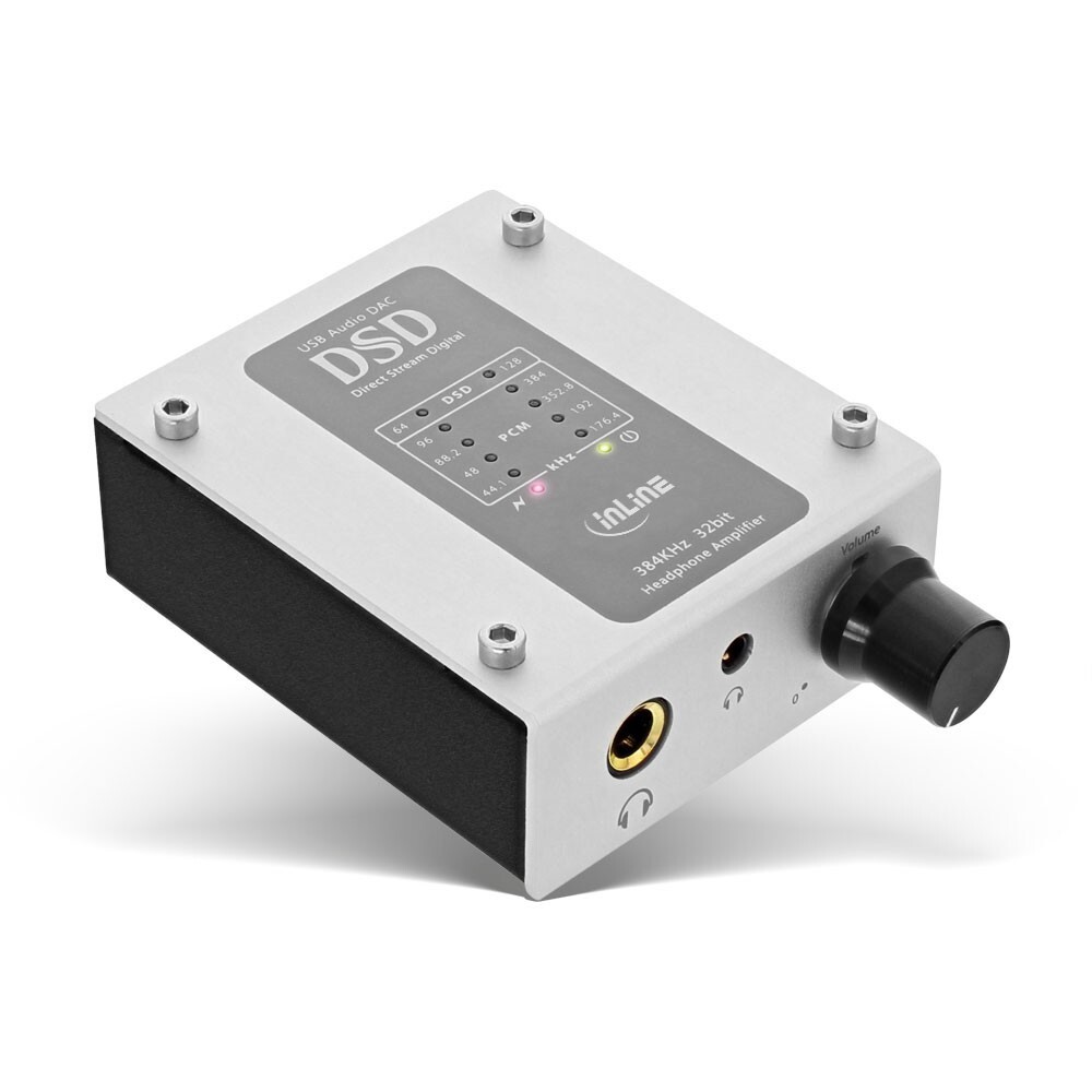 InLine AmpUSB HiFi DSD Amplificatore cuffie, USB Digital Audio Converter, 384kHz