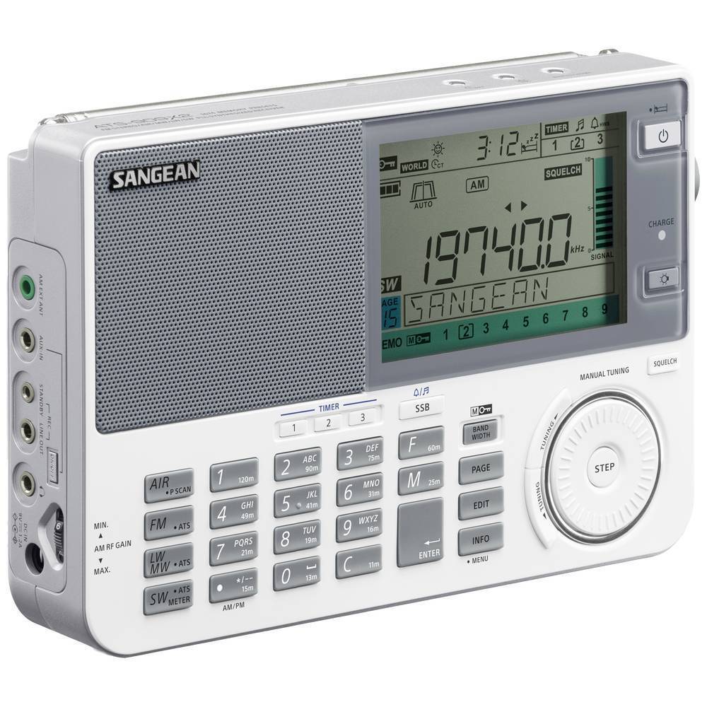 Sangean ATS-909X2 Ricevitore mondiale FM, OL, AM Funzione allarme Bianco