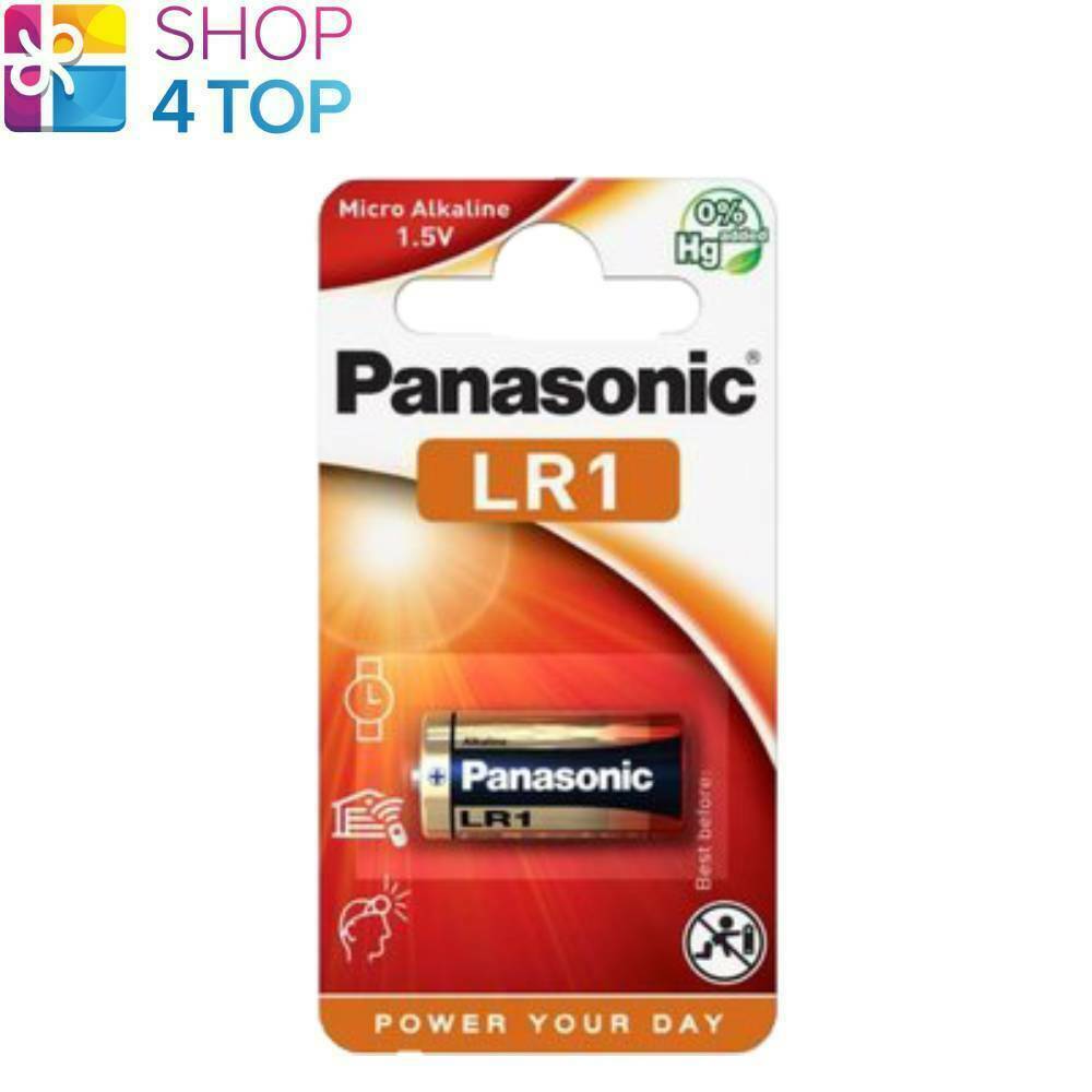 Panasonic Cella Power Alkaline LR1 LR01 batteries Kn AM5 4001 Exp 2022 Nuovo