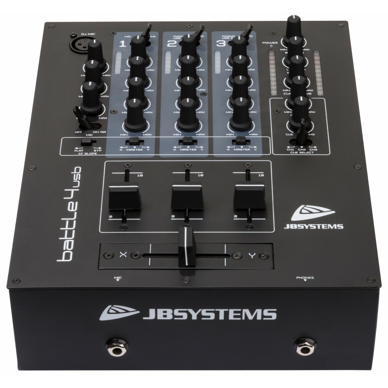 JB SYSTEMS Battle4-usb  DJ MIXER 3CH + MIC + 2 PORTE USB Scheda Audio Pc Mac NEW