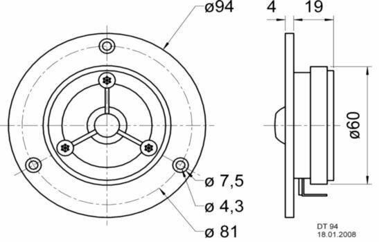 Tweeter 4 Ohm 100 W