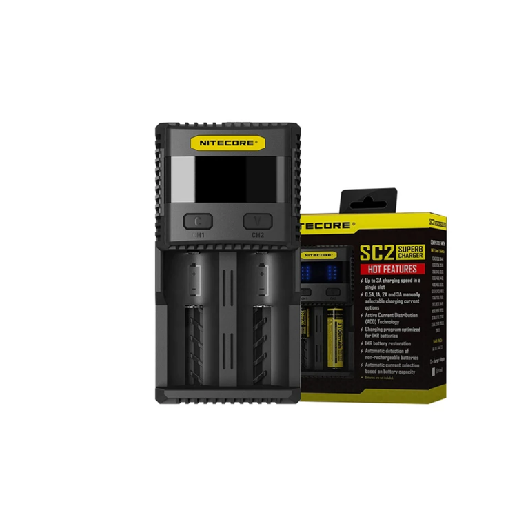 NITECORE SC2 Superbo Caricabatterie Batteria Ricaricabile Non Incluso Imr NI-MH
