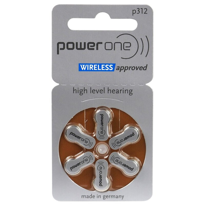 30  pile batterie POWERONE 312  PR41  per  apparecchi acustici protesi acustiche