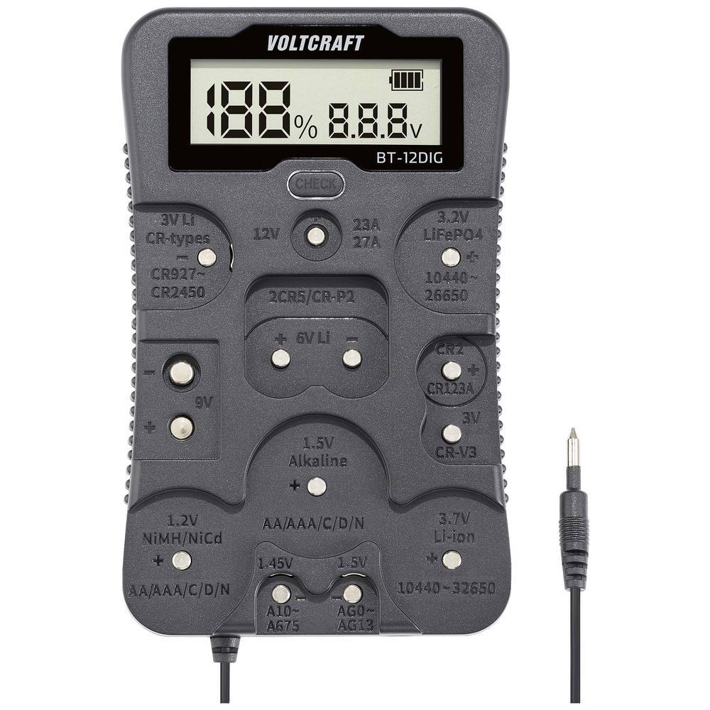 VOLTCRAFT Tester batterie BT-12DIG Campo di misura (tester batterie) 1,2 V, 1,5