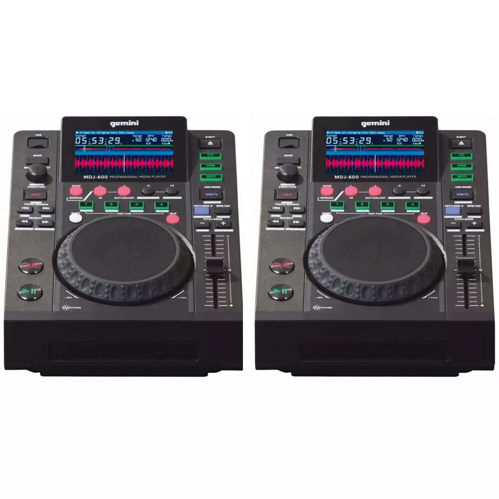 GEMINI MDJ 600 lettore multimediale cd usb con scheda audio interna COPPIA NUOVI