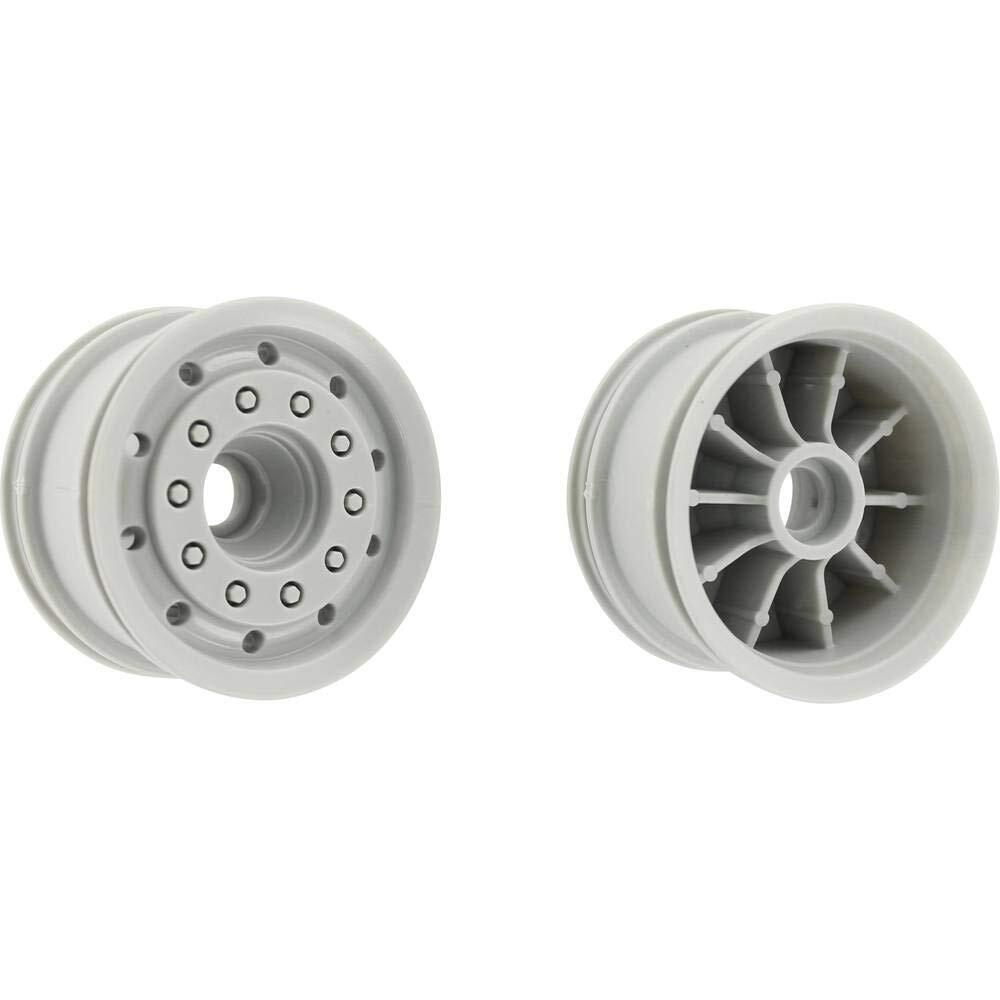 1:14 Truck Front Wheel Wide Gray (2) Abs NUOVO