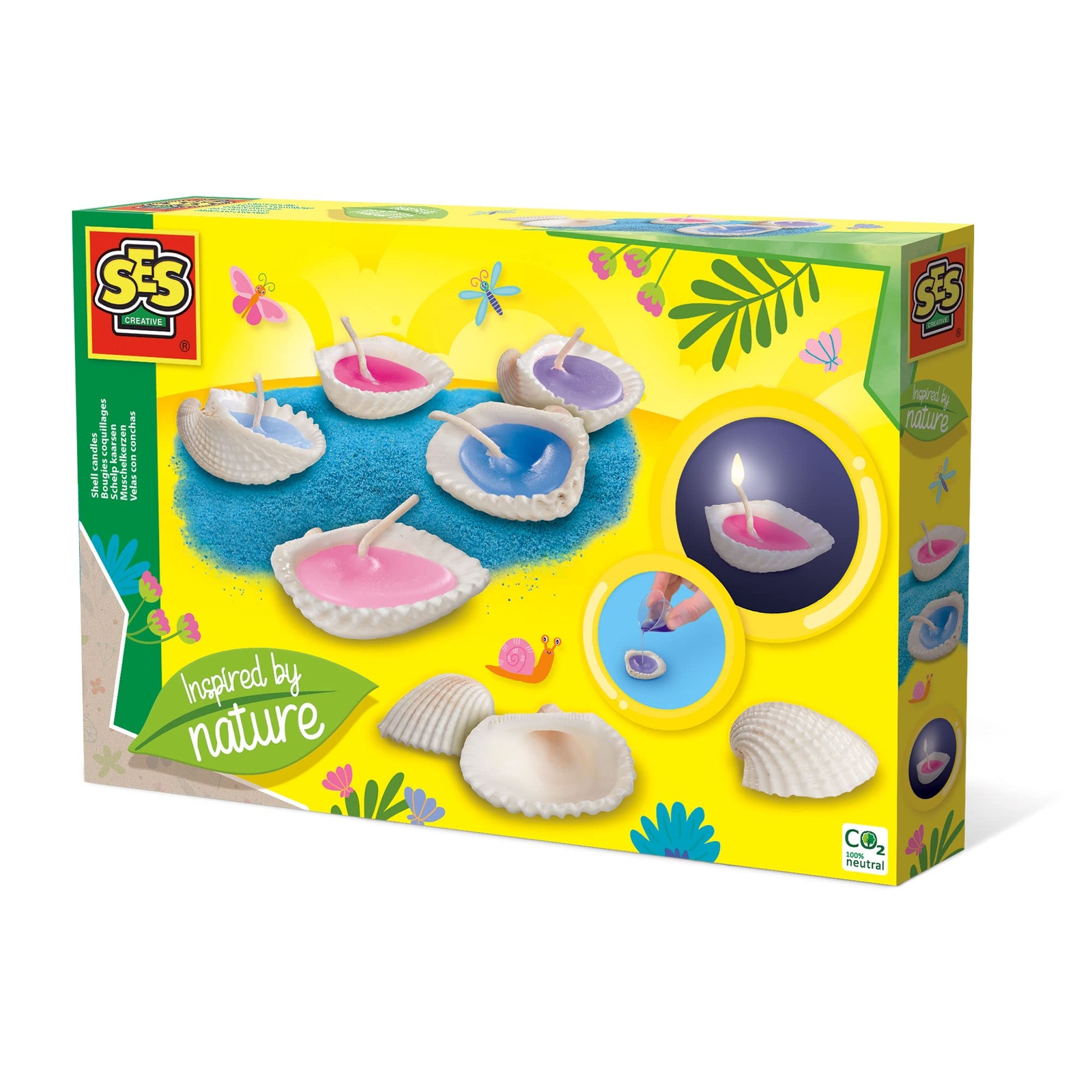 Ses Creative Inspired By Nature Shell Candle Making Kits, Six Years... NUOVO
