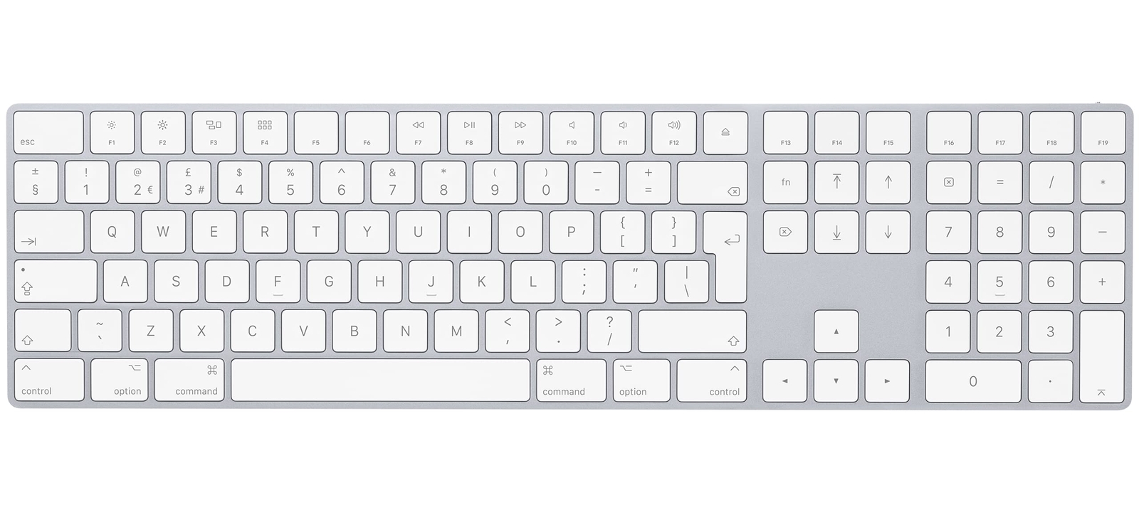 Apple Magic Keyboard With Numeric Keypad - Keyboard - Bluetooth - Q... NUOVO