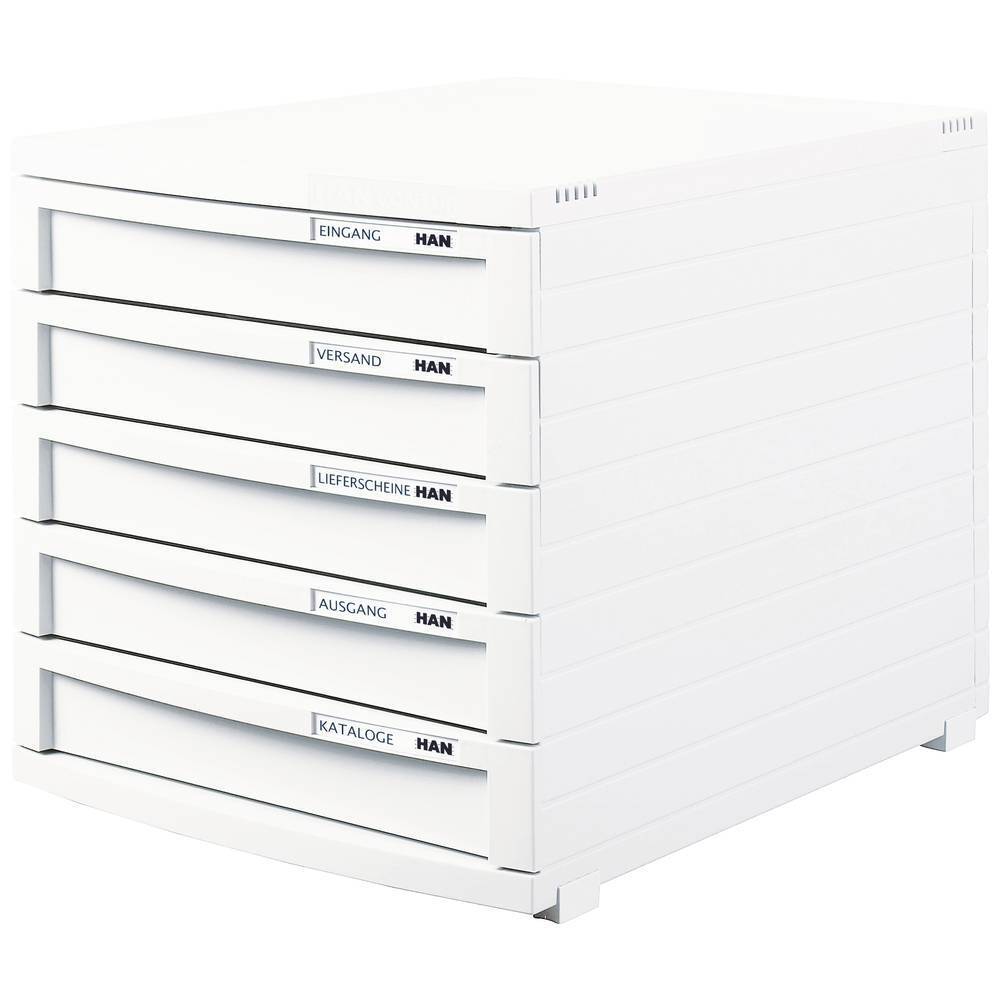 HAN CONTUR 1505-12 Cassettiera Bianco DIN A4, DIN B4, DIN C4 Numero cassetti: 5