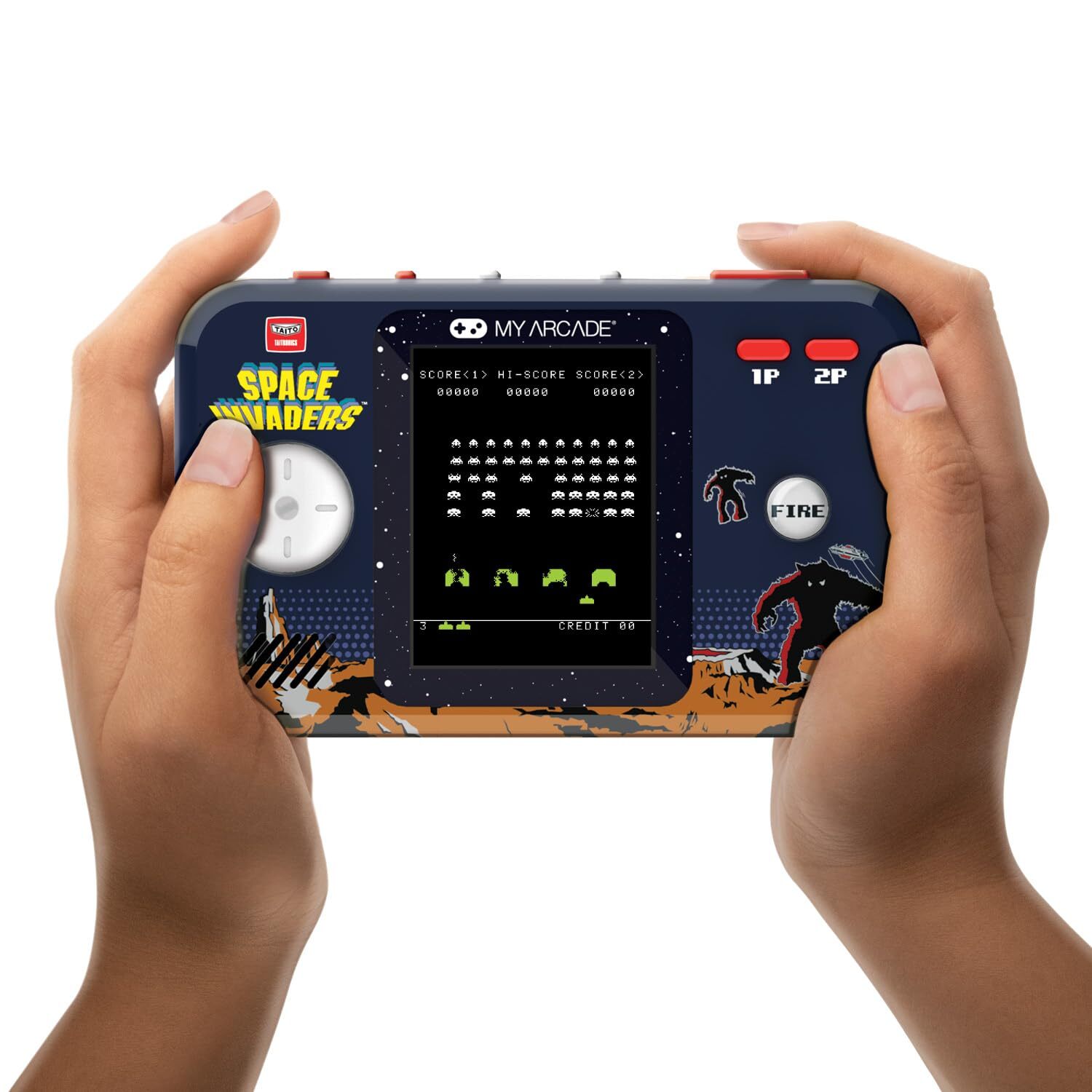 MY ARCADE Pocket Player Pro Space Invaders Portable Gaming System NUOVO