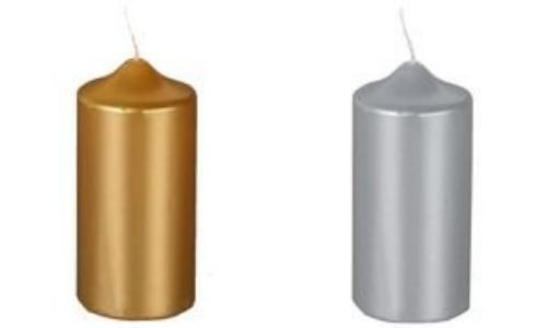 PAPSTAR Kerze silber NUOVO