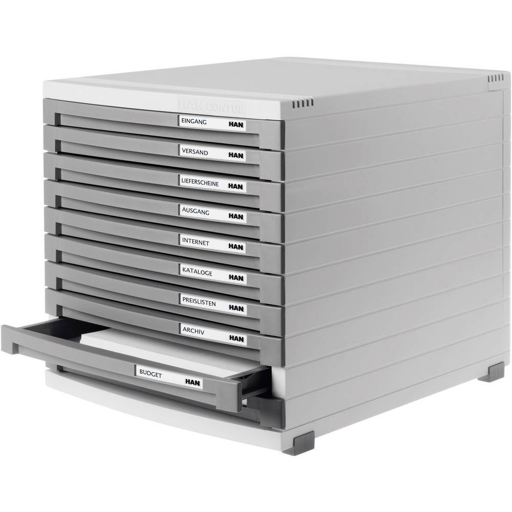 HAN CONTUR 1510-19 Cassettiera Grigio luminescente DIN A4, DIN B5, DIN C4