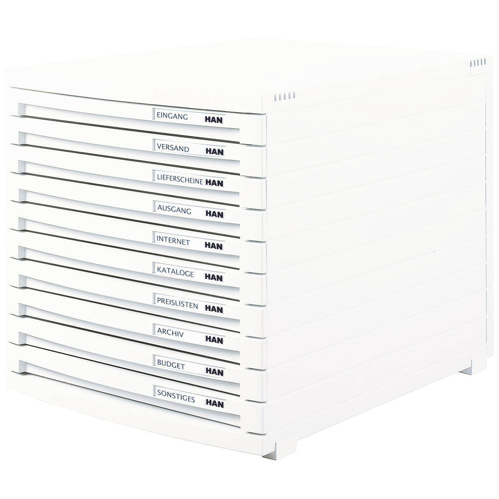HAN CONTUR 1510-12 Cassettiera Bianco DIN A4, DIN B4, DIN C4 Numero cassetti: