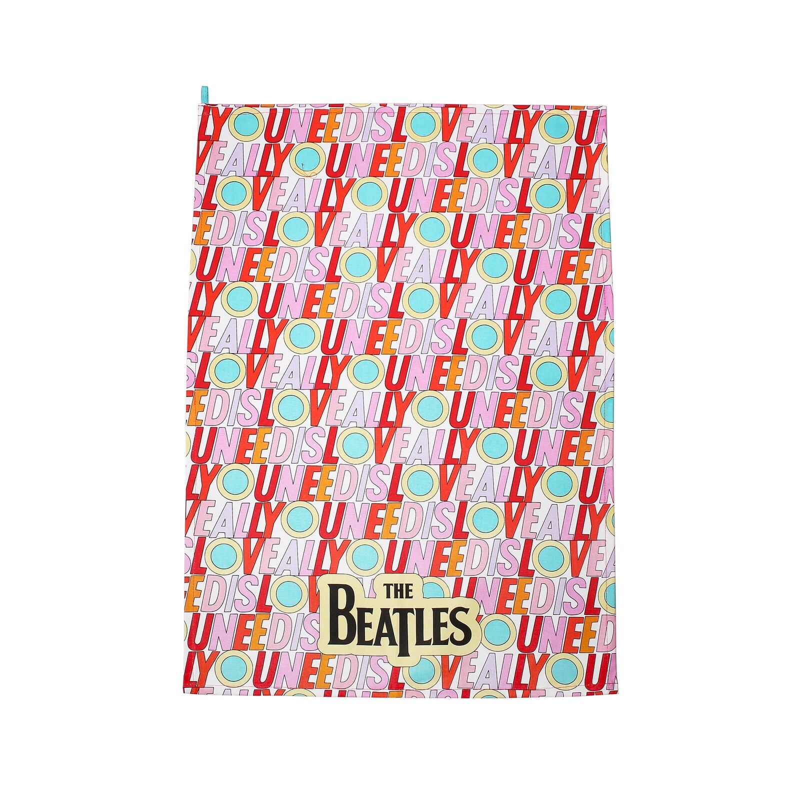 BEATLES Tea Towel (Recycled Cotton) - The Beatles (Love) ACC NUOVO