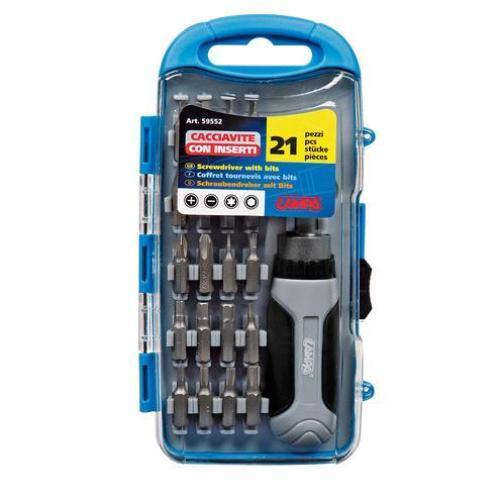 SET CACCIAVITE CON INSERTI - 21 PEZZI