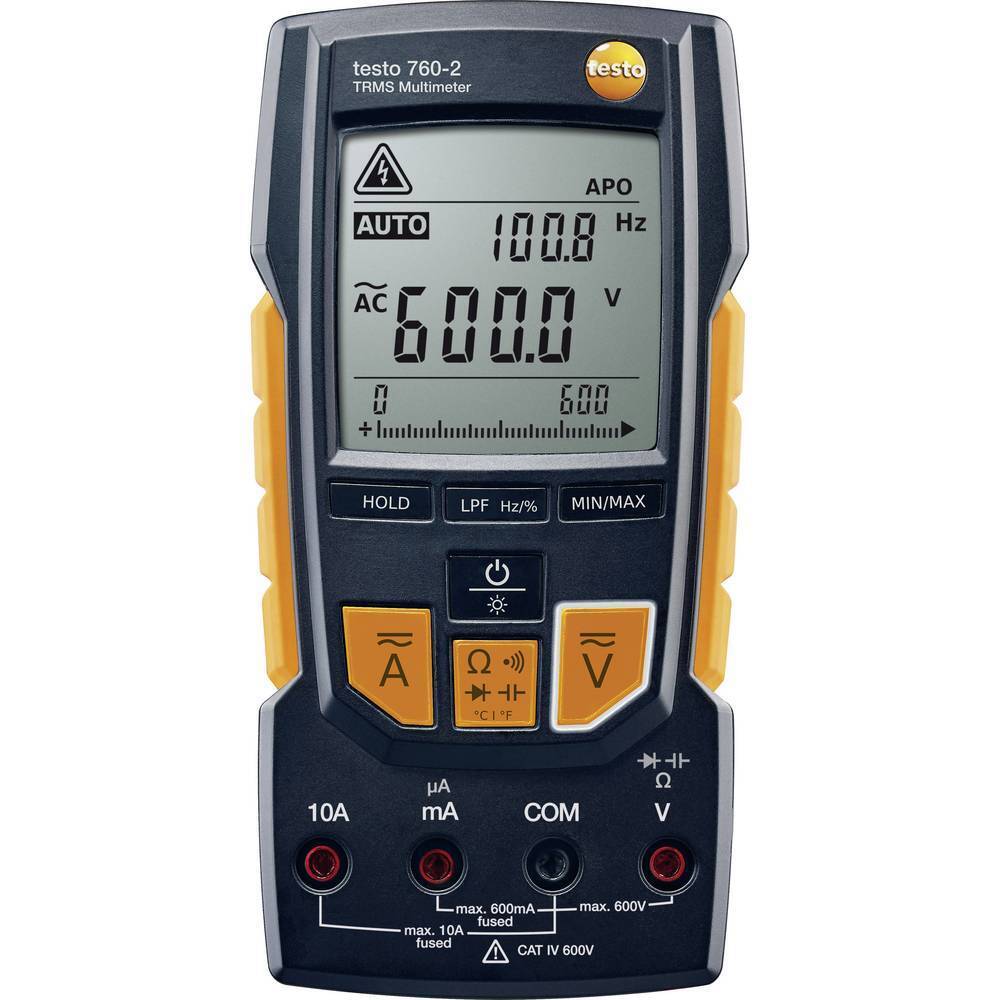 testo 760-2 Multimetro portatile digitale CAT III 1000 V, CAT IV 600 V Display
