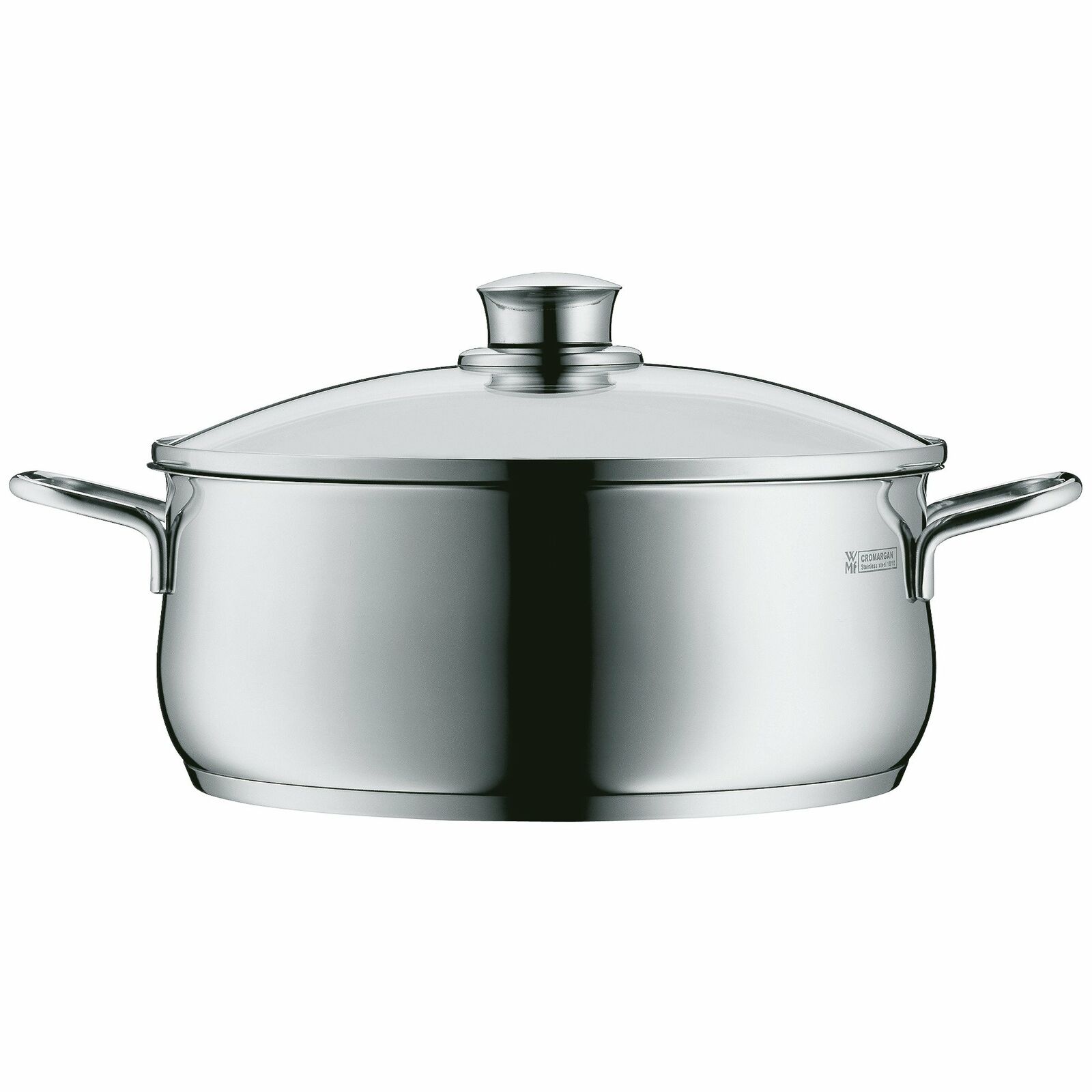 WMF Diadem Plus Casseruola Bassa con Coperchio, in Acciaio Inox 18/10, 24 (y7c)