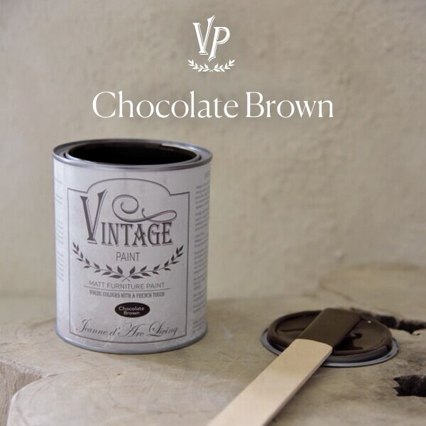 CHALK PAINT 700ML CHOCOLATE BROWN EFFETTO SHABBY - VINTAGE PAINT