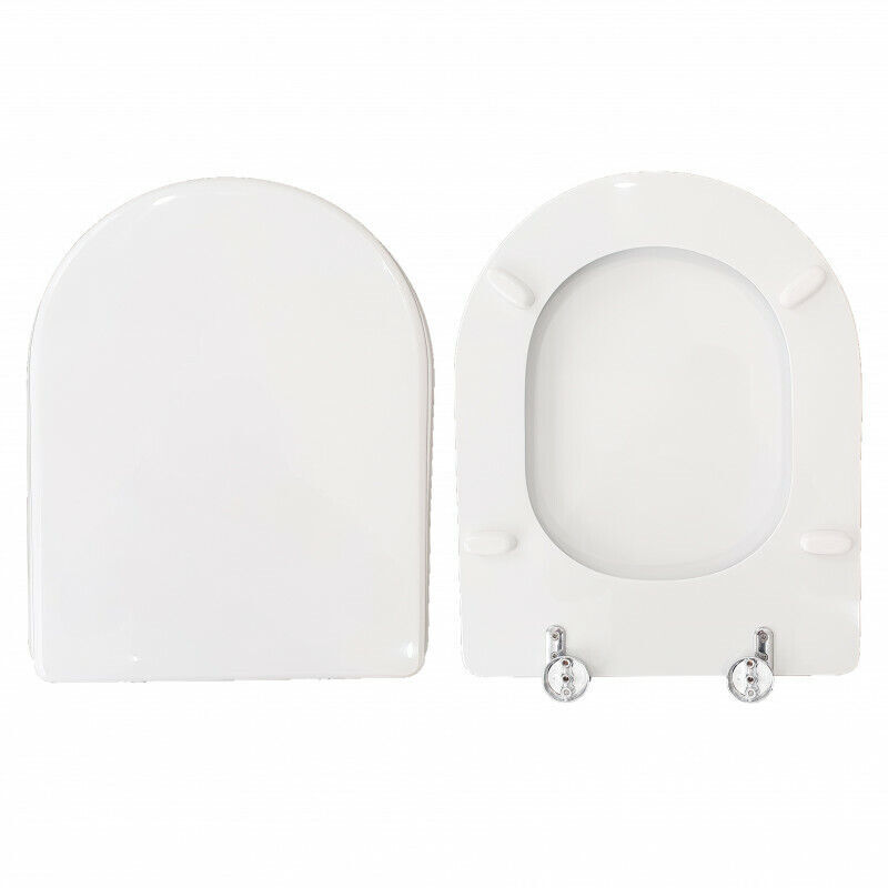 Copriwater Marion Althea legno rivestito in resina poliestere bianco