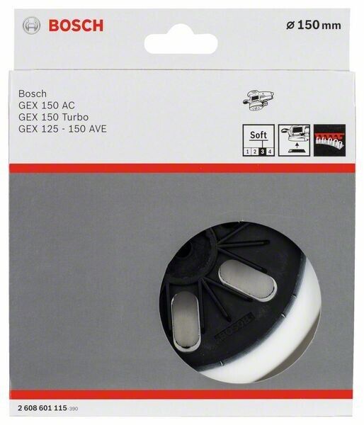 Platorello morbido, 150 mm Monta su GEX150AC , GEX 150 TURBO, GEX125-150AVE