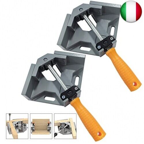 2PCS Morsetto Angolare, 90° Morsetti ad Angolo Retto, Right Angle Clamp in Lega