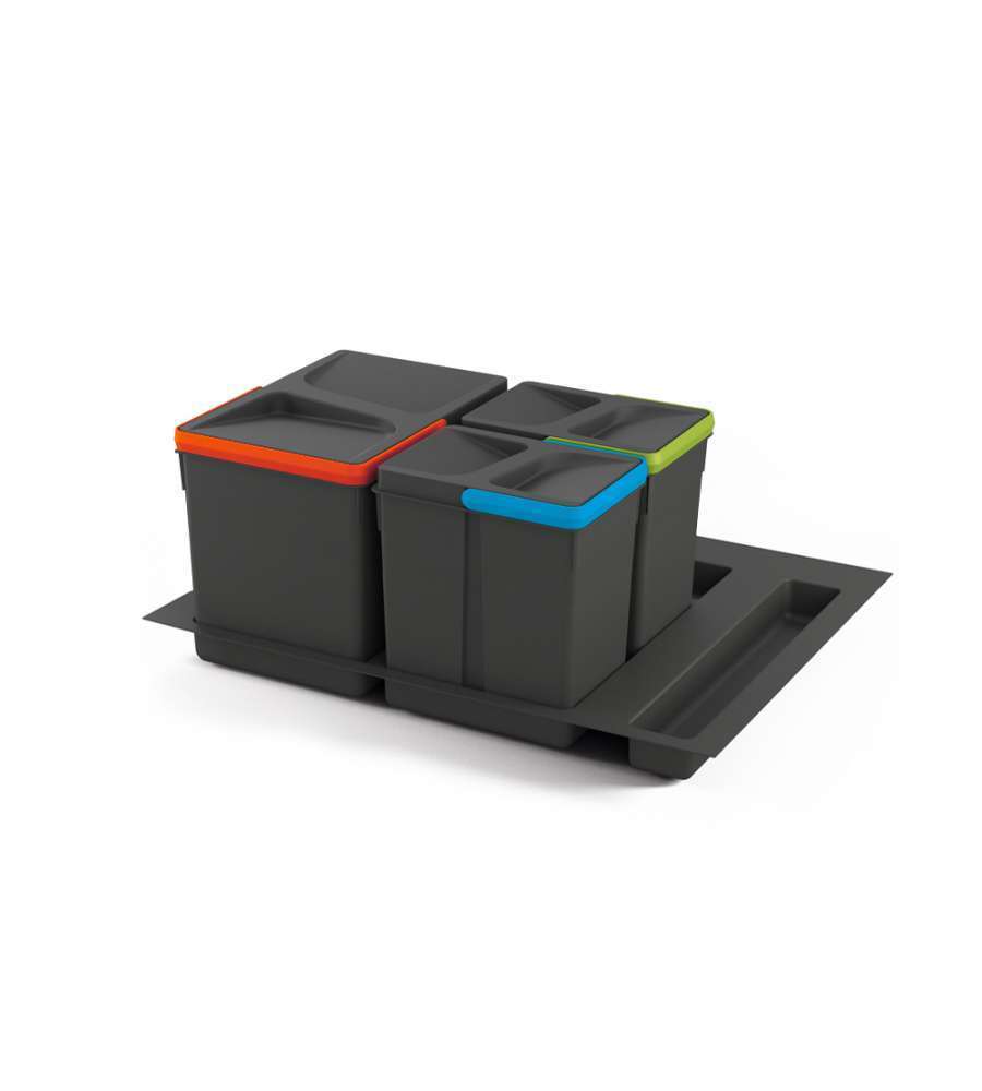 CONTENITORI PER RACCOLTA DIFFERENZIATA 12L+6L+6L PER MODULO 60 CM, EMUCA