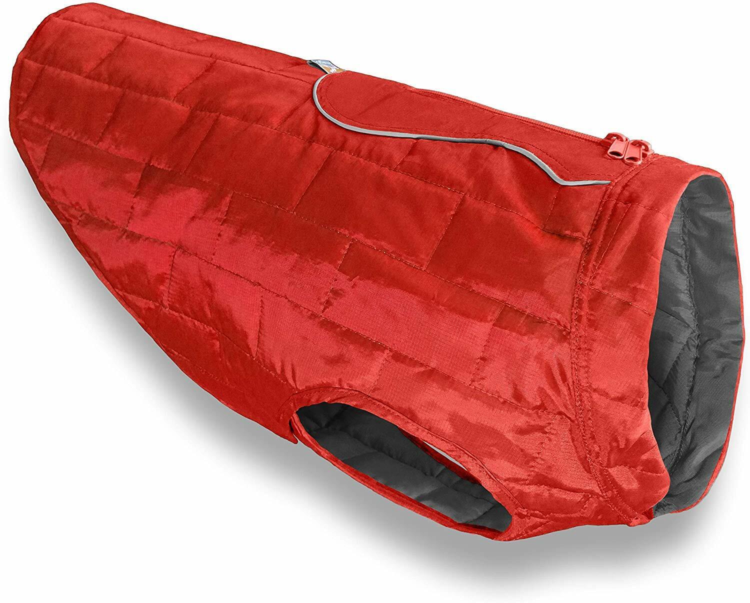Kurgo Loft giacca e reversibile per caneGiacca Loft -Chili Red / Charcoal -XL