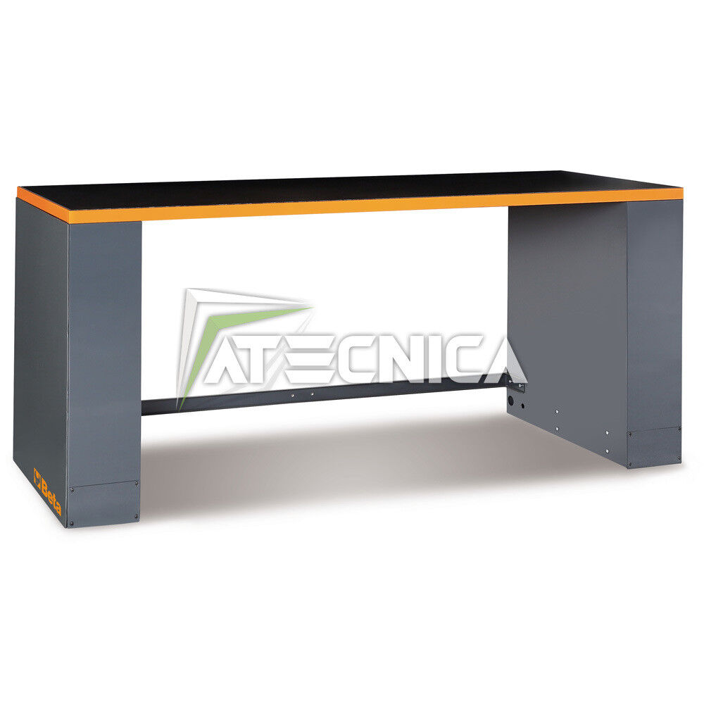 Banco da lavoro in lamiera con piano 2050x700 Beta RS C55B linea arredo officina