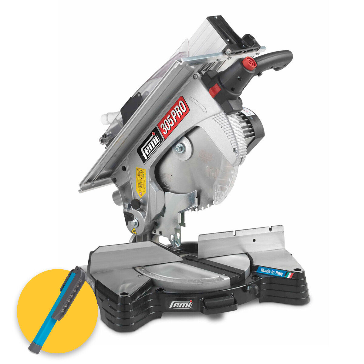 Troncatrice per legno Femi 305 PRO elettrica con piano banco sega circolare