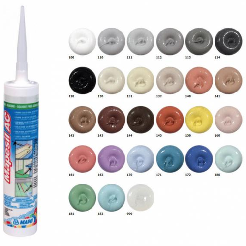 Mapesil AC Silicone Sigillante Acetico Colorato fughe 138 Mandorla 310 ml. MAPEI