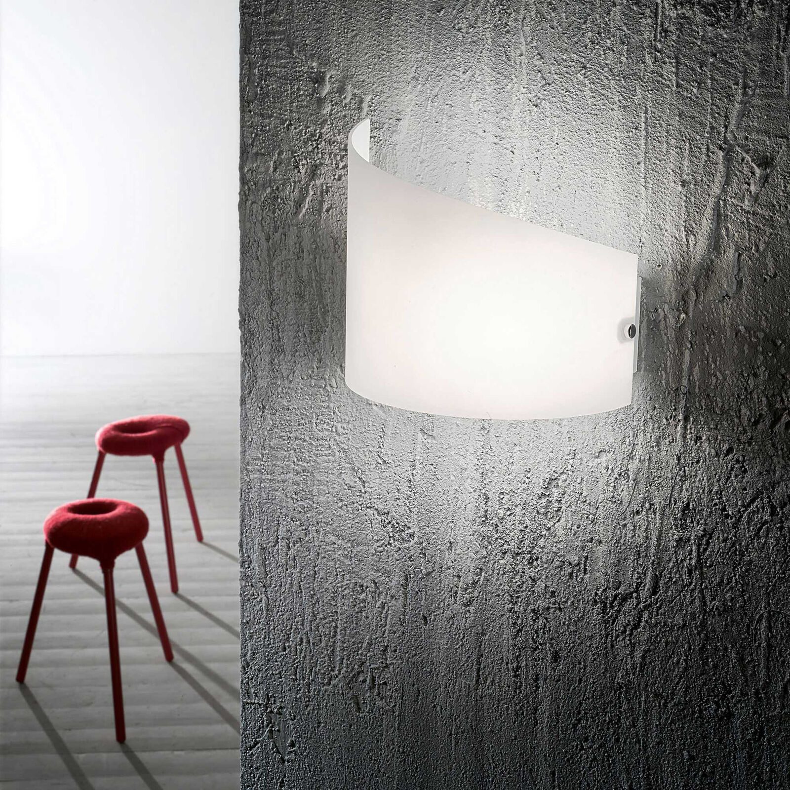 Fabas Luce Applique da parete moderna diffusore in vetro lampada a risparmio ene