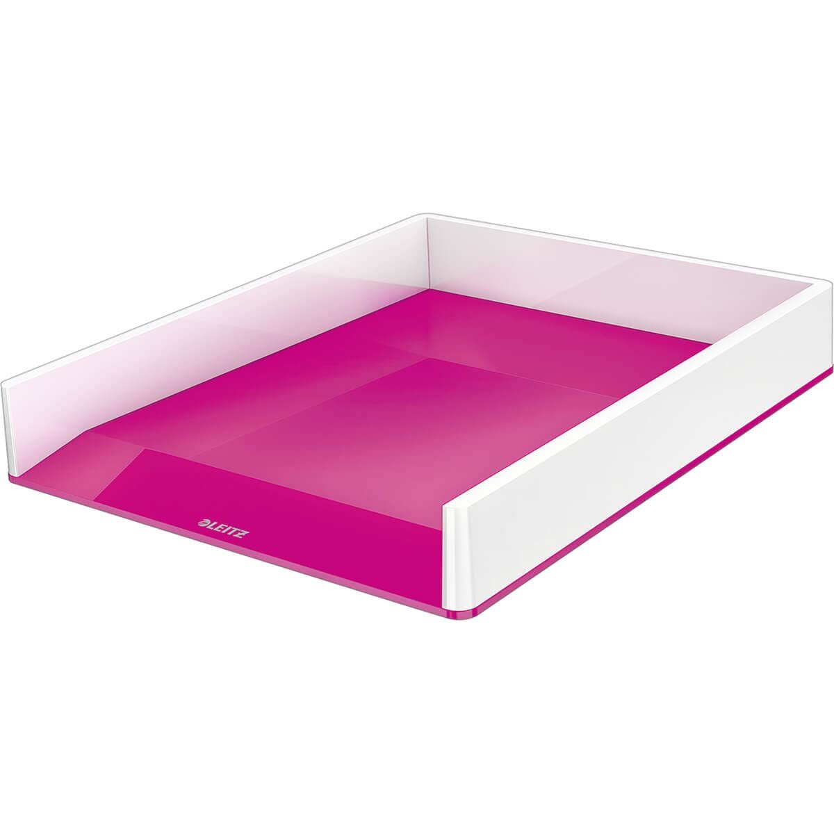 Leitz A4 Letter Tray, White/Metallic Pink, WOW Range, 53611023