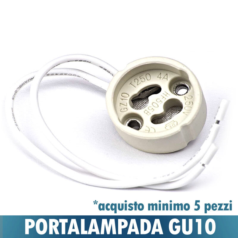 PORTALAMPADA CERAMICA GU10 (ACQUISTO MINIMO 5 Pz.)
