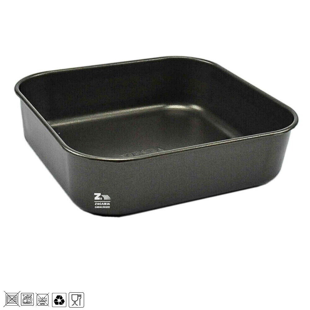TEGLIA LASAGNERA QUADRA PIZZA FOCACCIA ALLUMINIO ANTIADERENTE CM 30 X 30 X 5,5H