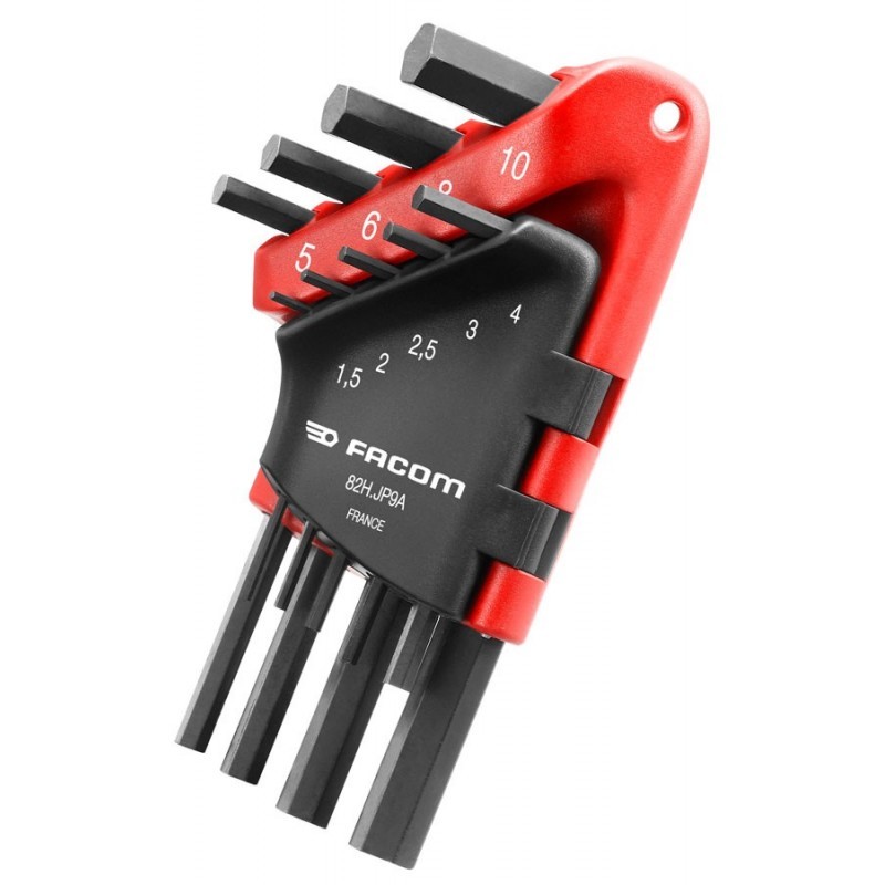 Serie 9 chiavi maschio piegate esagonali codice 82H.JP9A marca FACOM