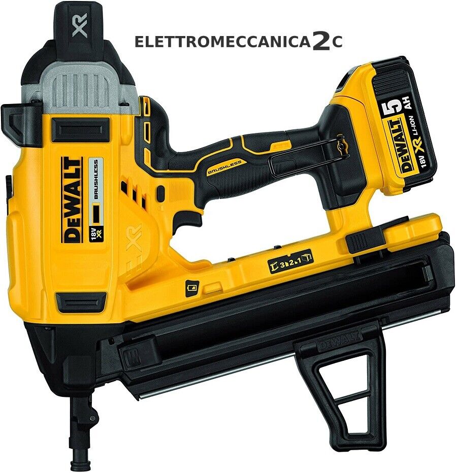 DEWALT DCN890P2-QW chiodatrice cemento 18V 2x5Ah brushless chiodi 13-57mm 2 n...