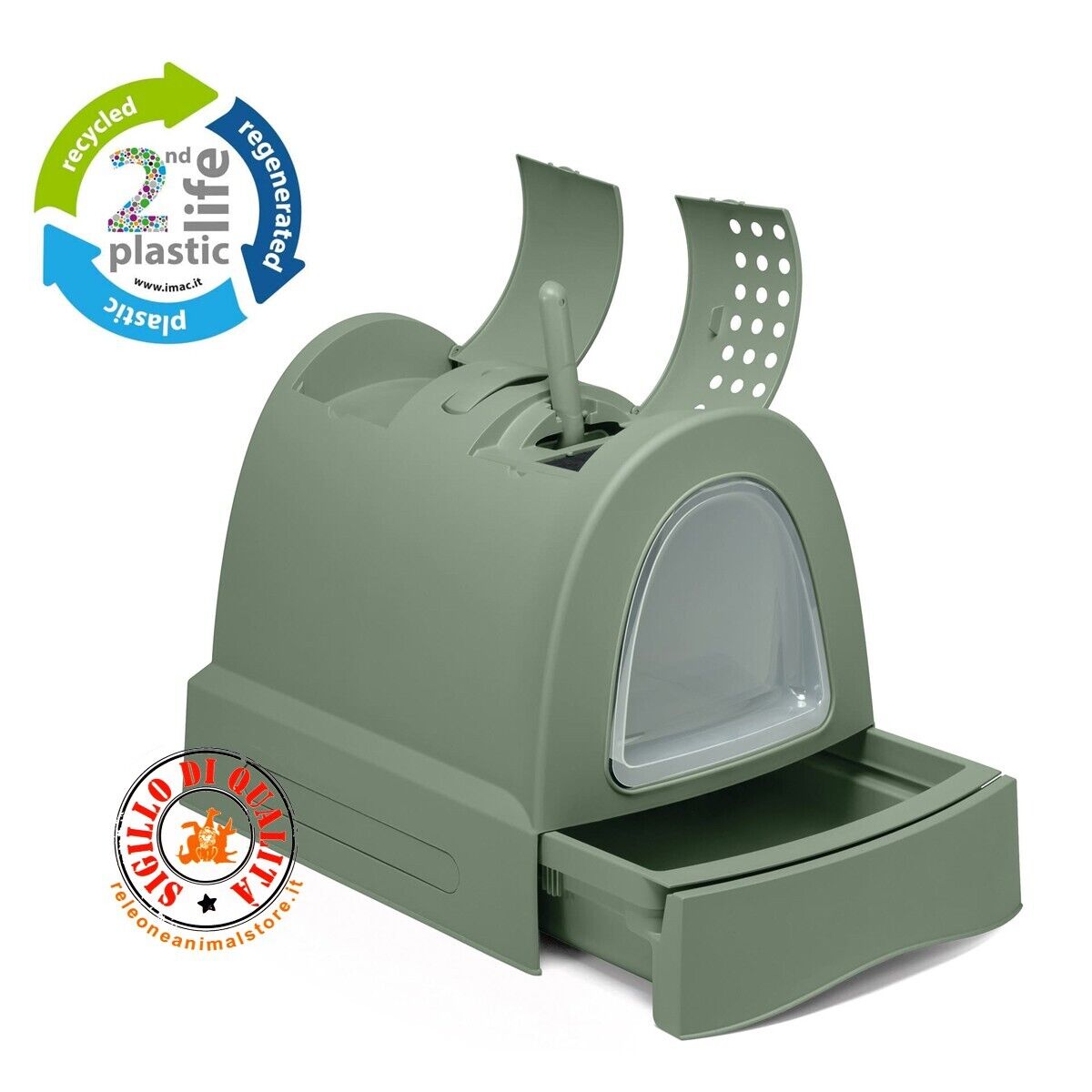 Toilette Lettiera Chiusa per Gatti Imac Zuma 2nd Life