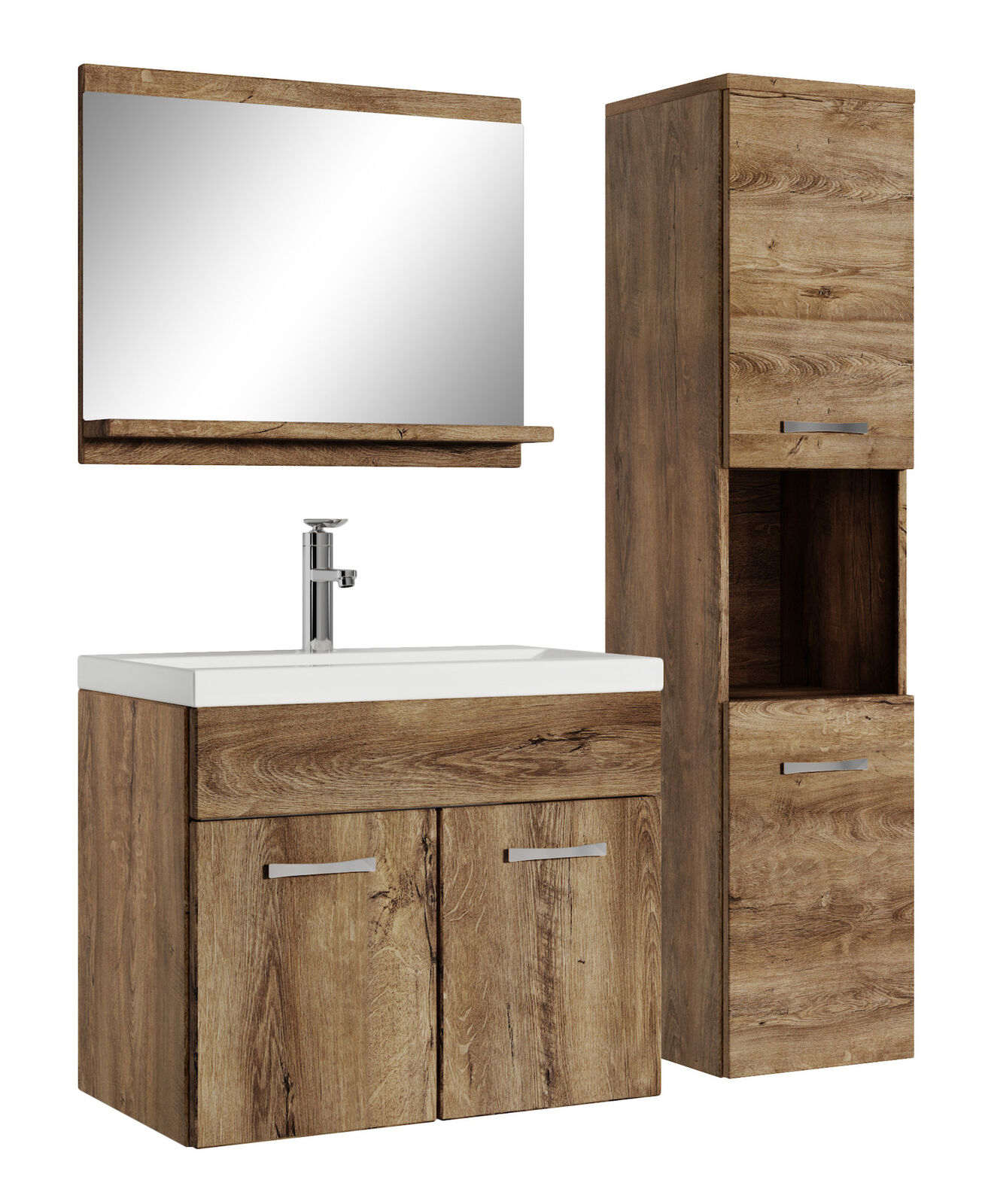 Mobile da bagno Montreal 60cm Rovere Marrone - armadio mobiletto lavabo