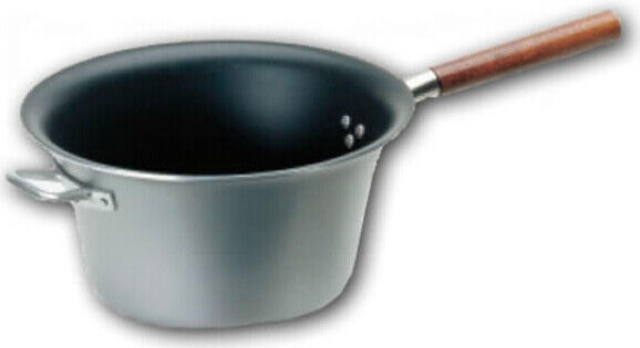Paiolo Polenta Alluminio Antiaderente diametro 26 cm Manico legno 22 cm Lar 4003