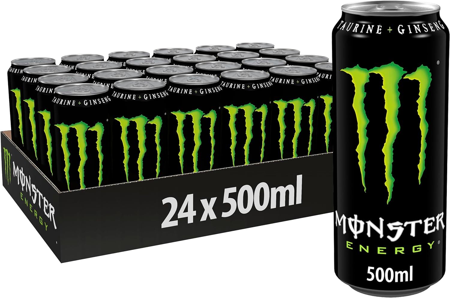 24x Monster Energy 24 Lattine da 500ml Energy Drink con Ginseng e Taurina