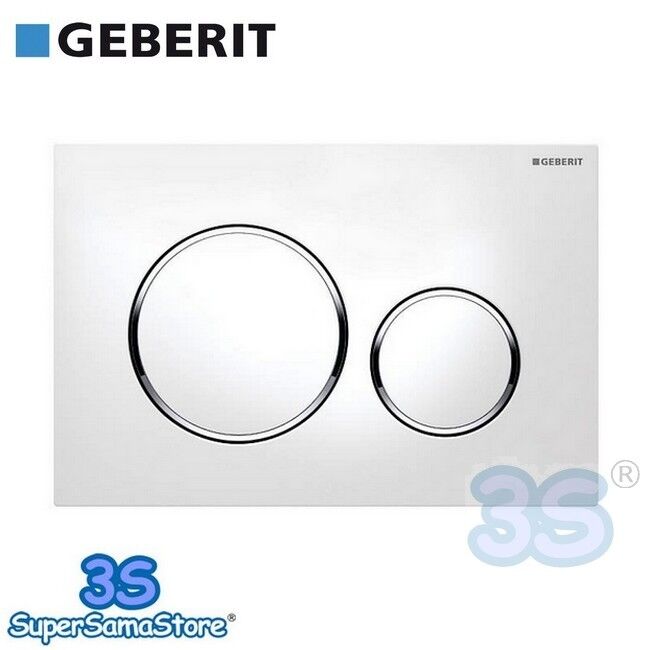 3S PLACCA SIGMA 20 GEBERIT DOPPIO TASTO BIANCO CROMO BIANCO 115.882.KJ.1 NUOVA