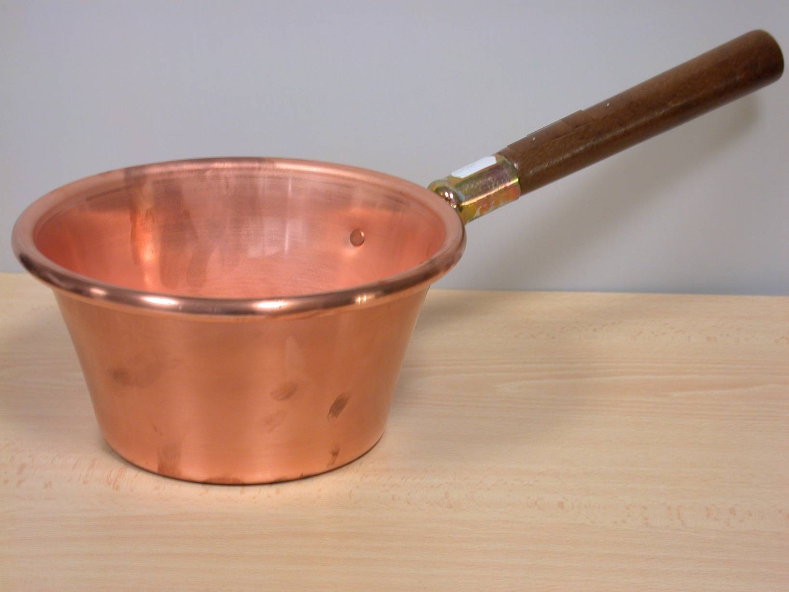 Paiolo In Rame Manico Legno Cm 24
