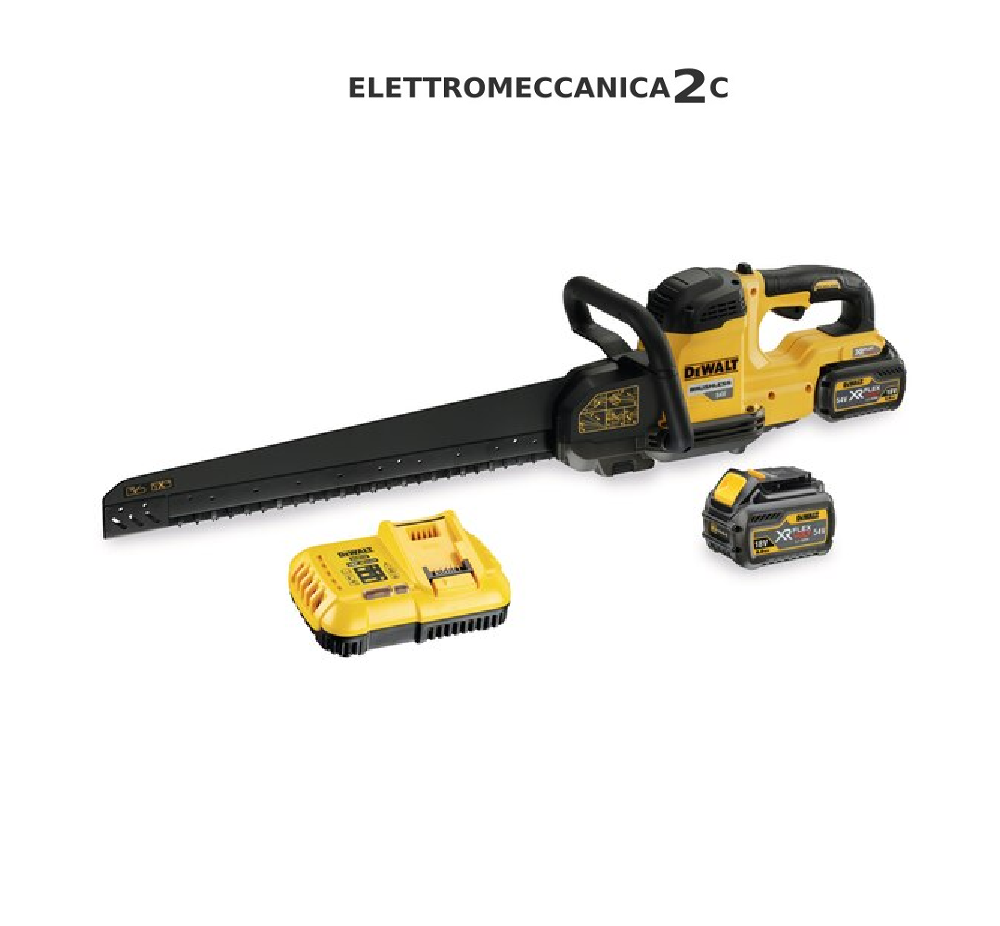 DEWALT DCS398T2-QW sega alligator 54v 2 batterie 6ah brushless lama 43cm poro...