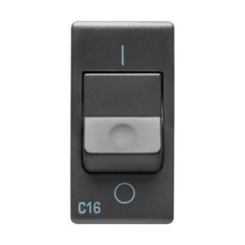 INTERRUTTORE AUTOMATICO MAGNETOTERMICO 1P+N C16 3KA230V SY/BK  - GEW GW21436