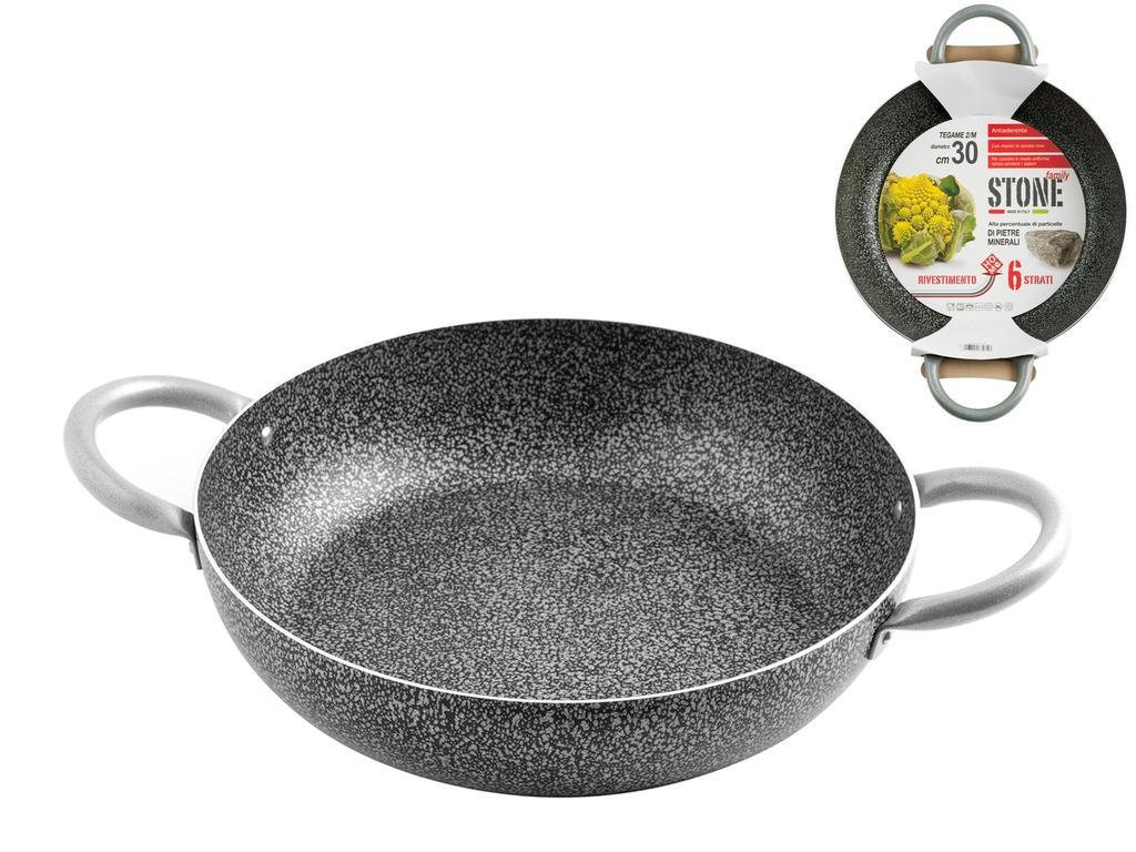 Tegame 2 Manici Antiaderente Family Stone Cm30