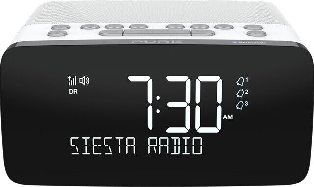 Sveglia e Radiosveglia con diplay digitale Bianco Pure Siesta Charge