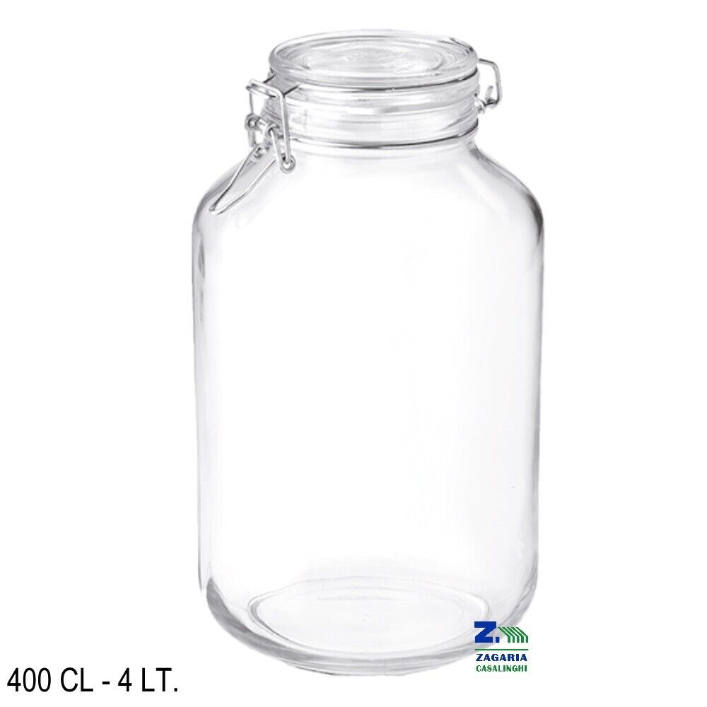 VASO FIDO CON CHIUSUTRA ERMETICA 4000 ML - 4 LT. SOTTACETI MARMELLATE CONSERVE