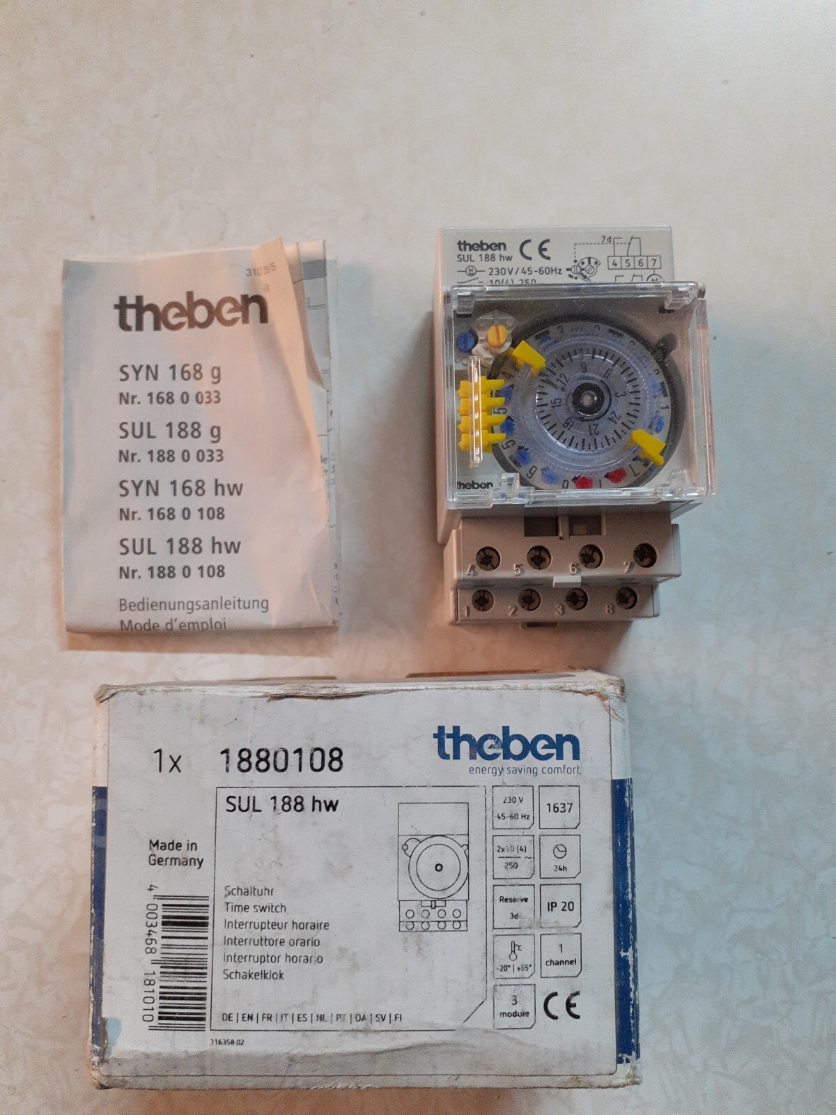 Theben SUL 188 HW Interruttore orario analogico - 1880108
