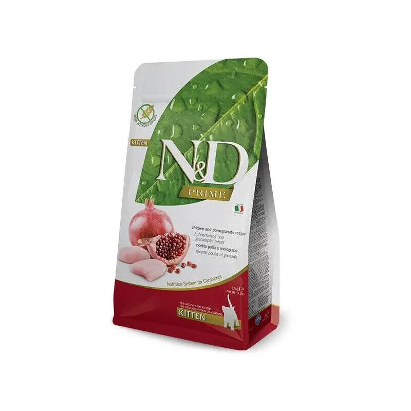 Farmina Cat N&D Prime Grain Free - Kitten → Pollo e Melograno - 5 kg - Gatto